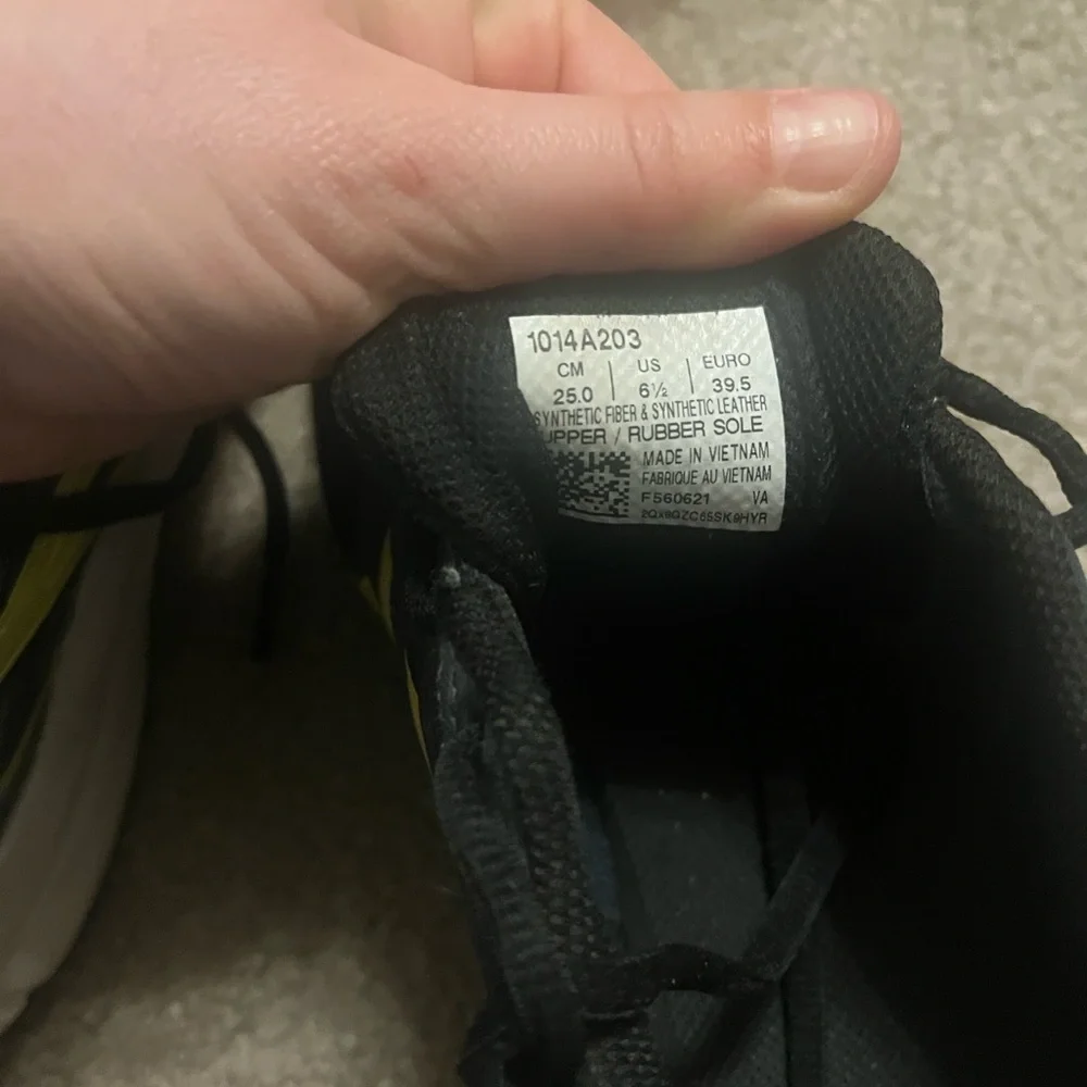 ASICS Navy and Yellow Athletic Sneakers